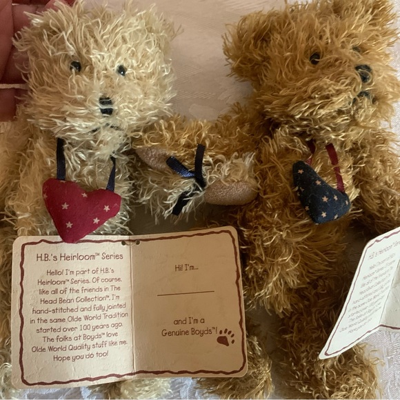 Boyds Bears Set of 4 (3 with Tags) Tyler Glorybear American Flag - Picture 8 of 16